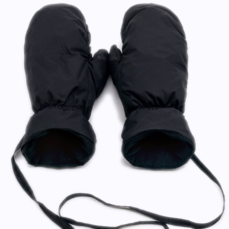 Moufles de Ski thermique pour femmes avec longue corde en velours Noire M-L-XL