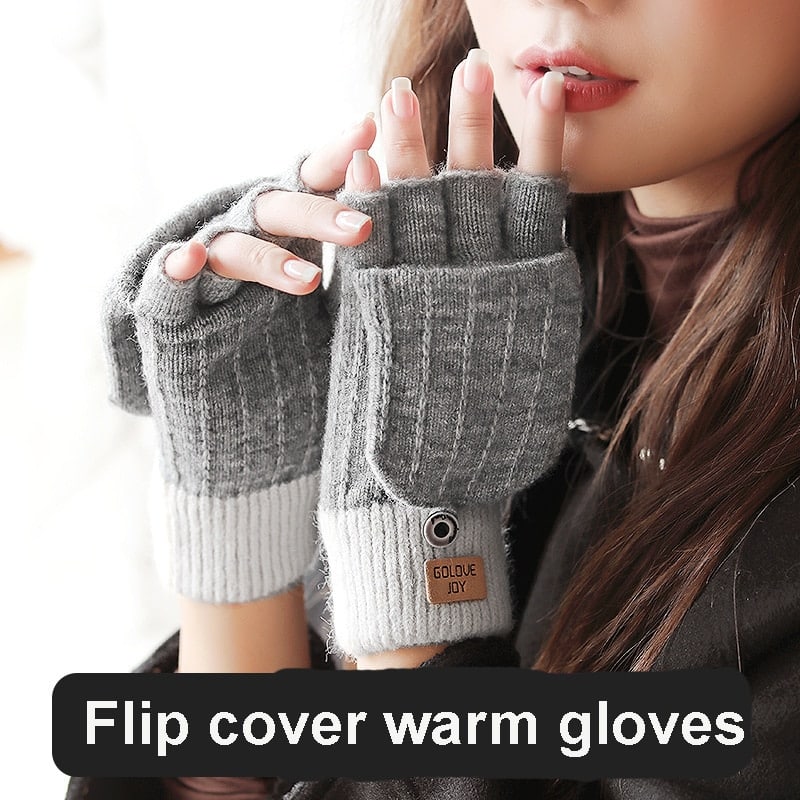 Moufles gant en cachemire chauds pour femmes_1