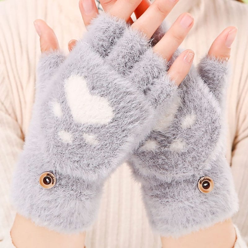 Moufles gants en acrylique sans doigts pour femmes_1