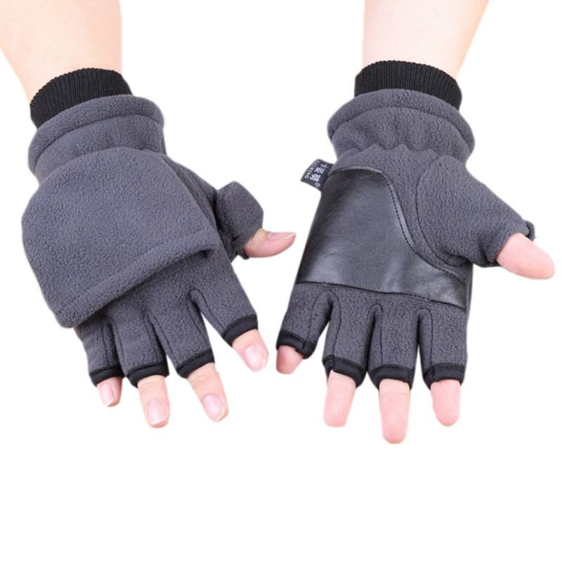 Moufles gants en polaire pour hommes et femmes_1